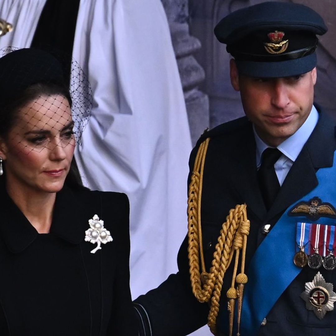 Prince and Princess of Wales pay moving tribute to Queen after funeral