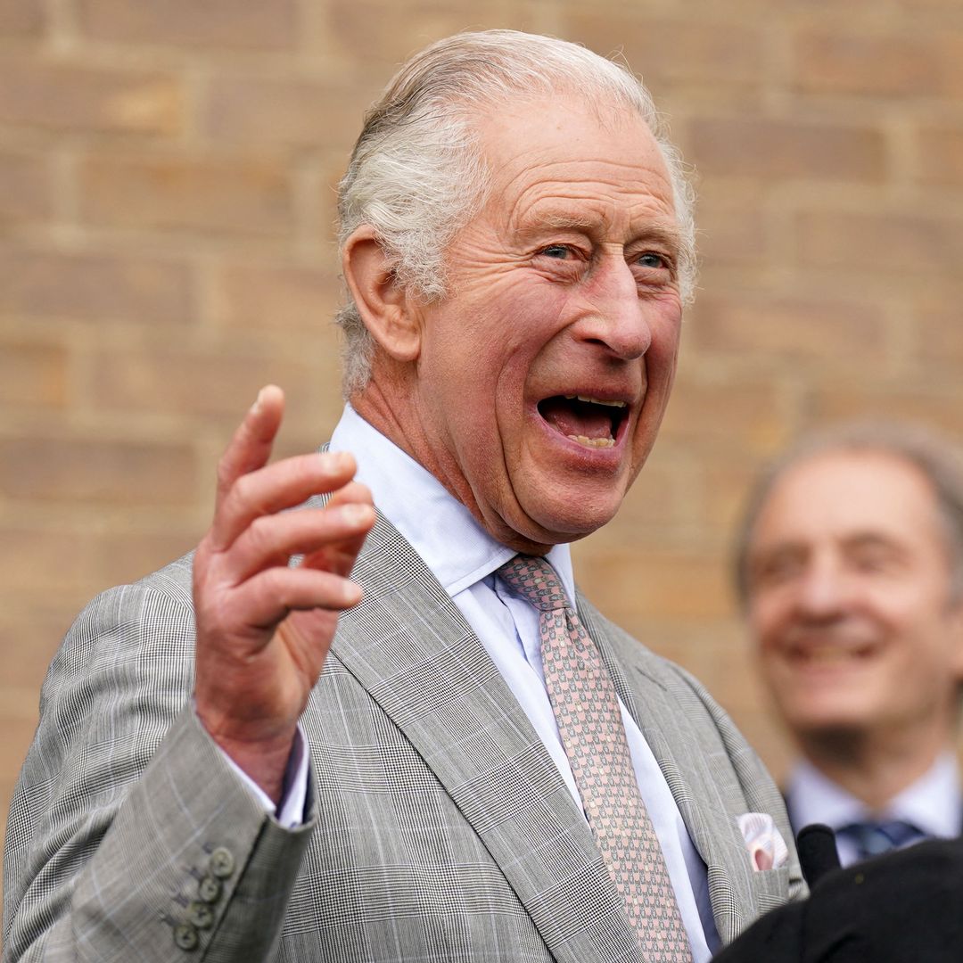 King Charles is all smiles in rare visit to Royal Lodge