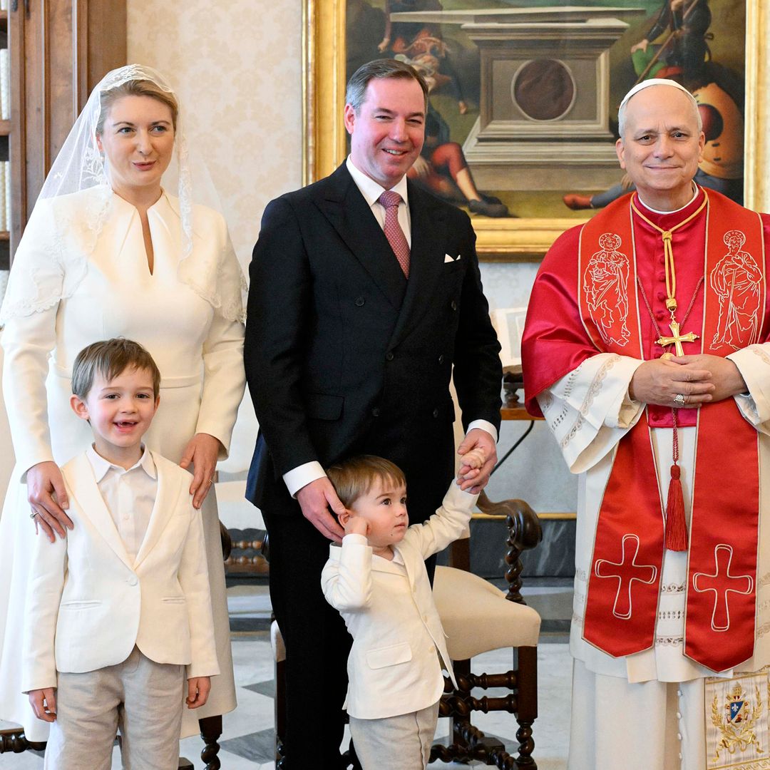 Grand Duchess Stephanie marks royal first alongside Grand Duke for audience with the Pope