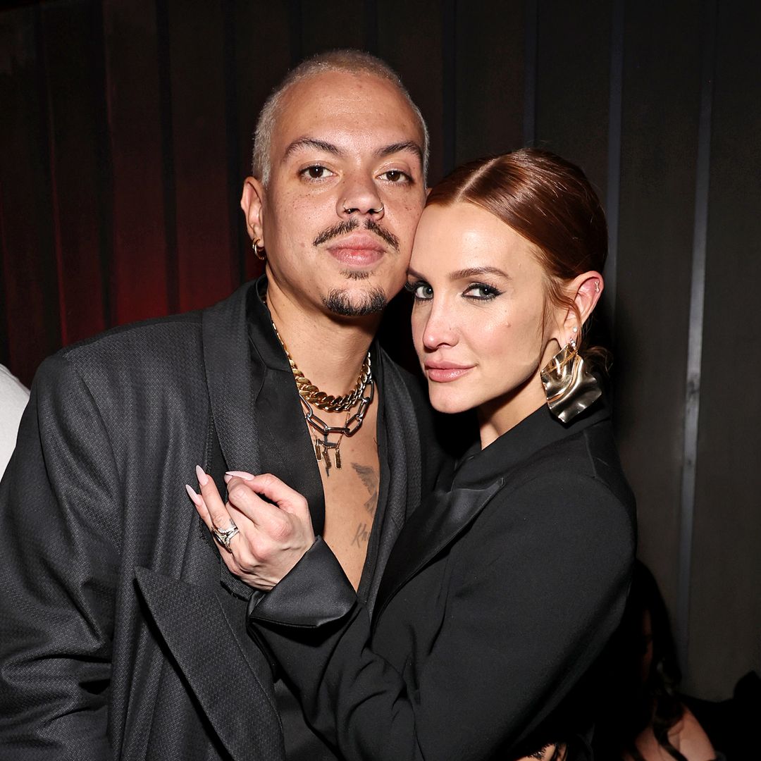 Ashlee Simpson's son Bronx, 15, towers over her and stepdad Evan Ross in rare family outing