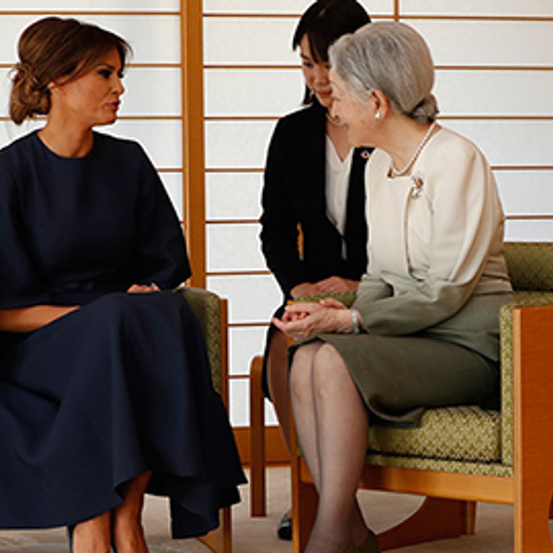First Ladies meeting royals: Melania Trump, Michelle Obama, Hillary Clinton and more
