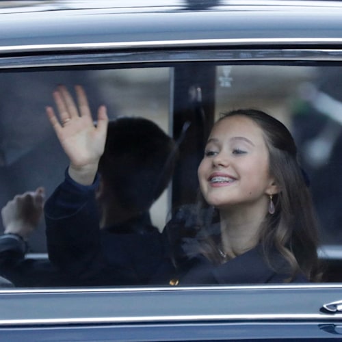 Princess Mary of Denmark's twins joke around on first day of school ...