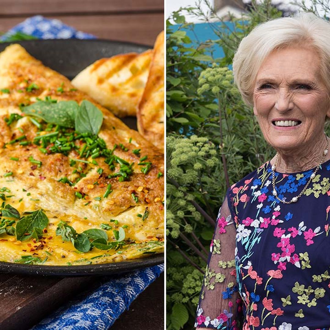 Mary Berry’s easy cheese and chive omelette recipe is the ideal lunch dish