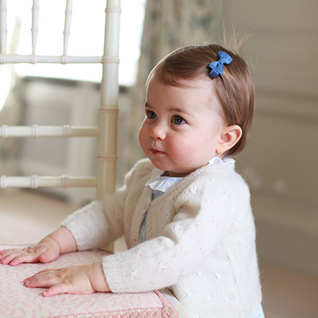 Princess Charlotte shows she is a big girl by walking for 1st birthday picture