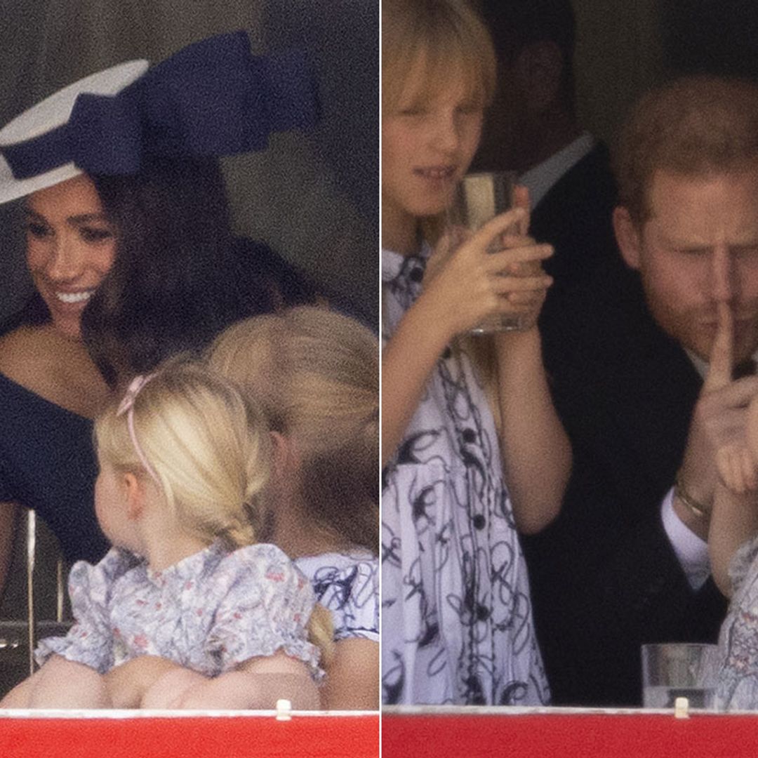 Prince Harry and Meghan Markle pictured with royal family for the first time since leaving UK as senior royals