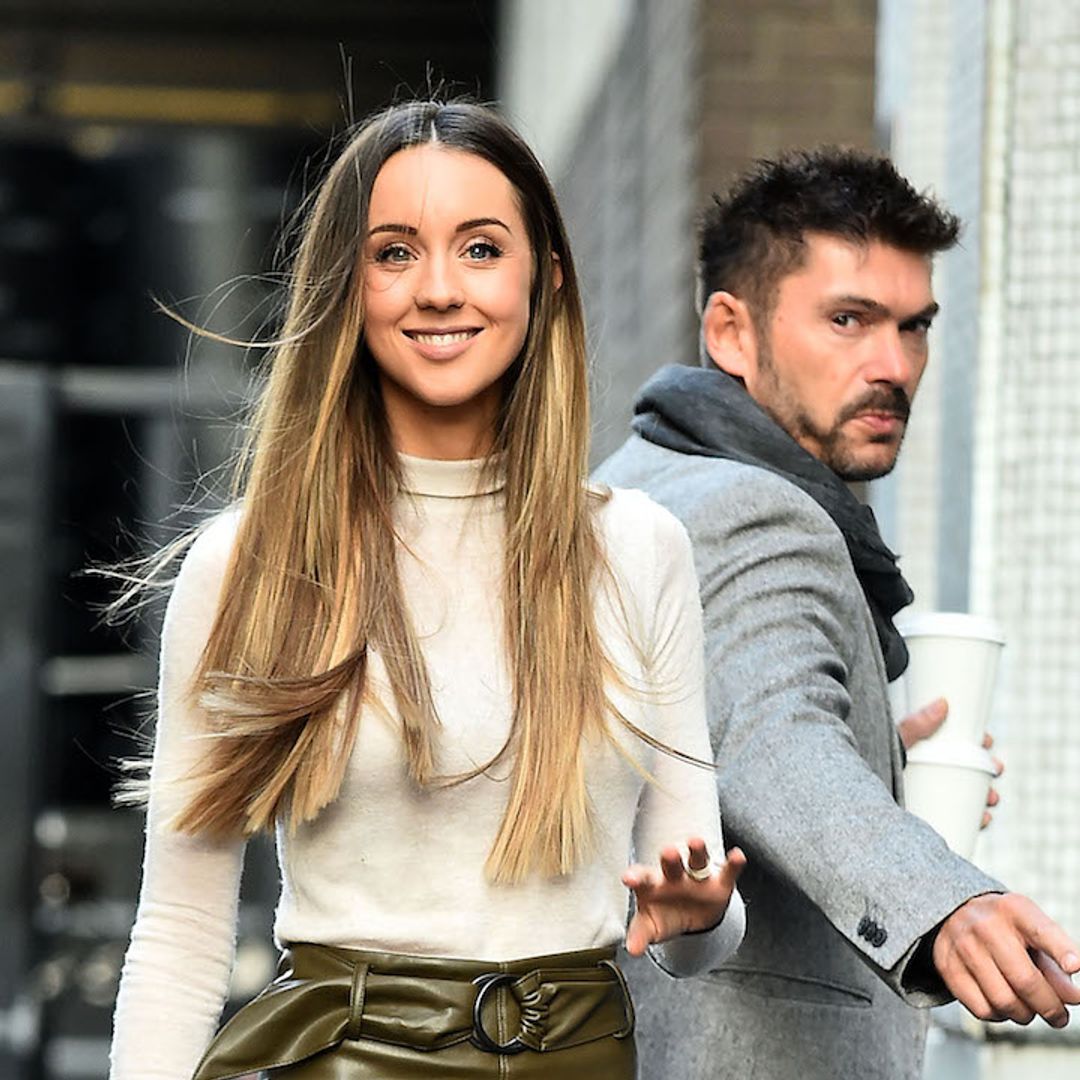 Peter Andre's wife Emily wows in statement midi skirt on Lorraine show