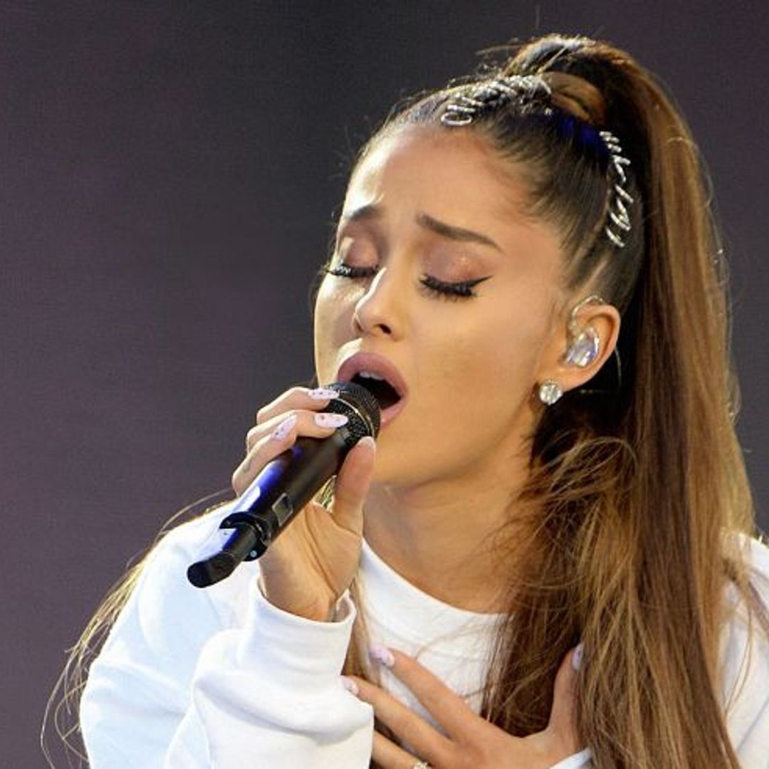 Ariana Grande performs with boyfriend Mac Miller at One Love Manchester Concert