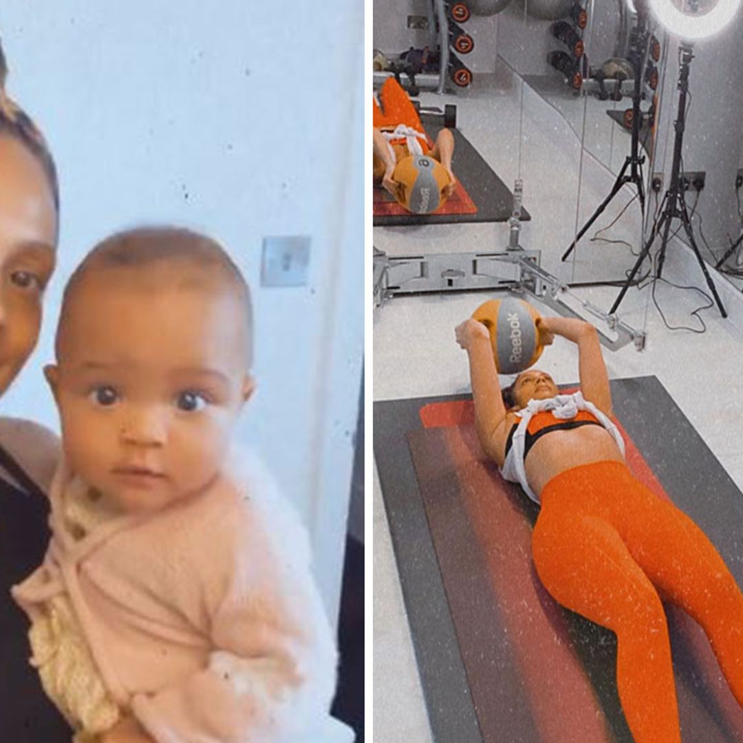Alesha Dixon beats lockdown boredom by working out with baby Anaya