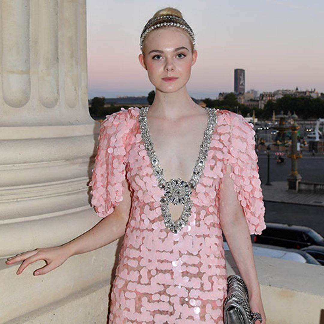 Elle Fanning wows in pretty pink outfit at Miu Miu dinner