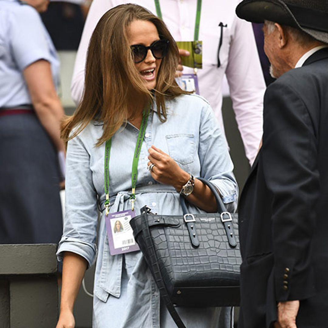 Stylish Kim Sears and Carole Middleton cheer on Andy Murray at Wimbledon