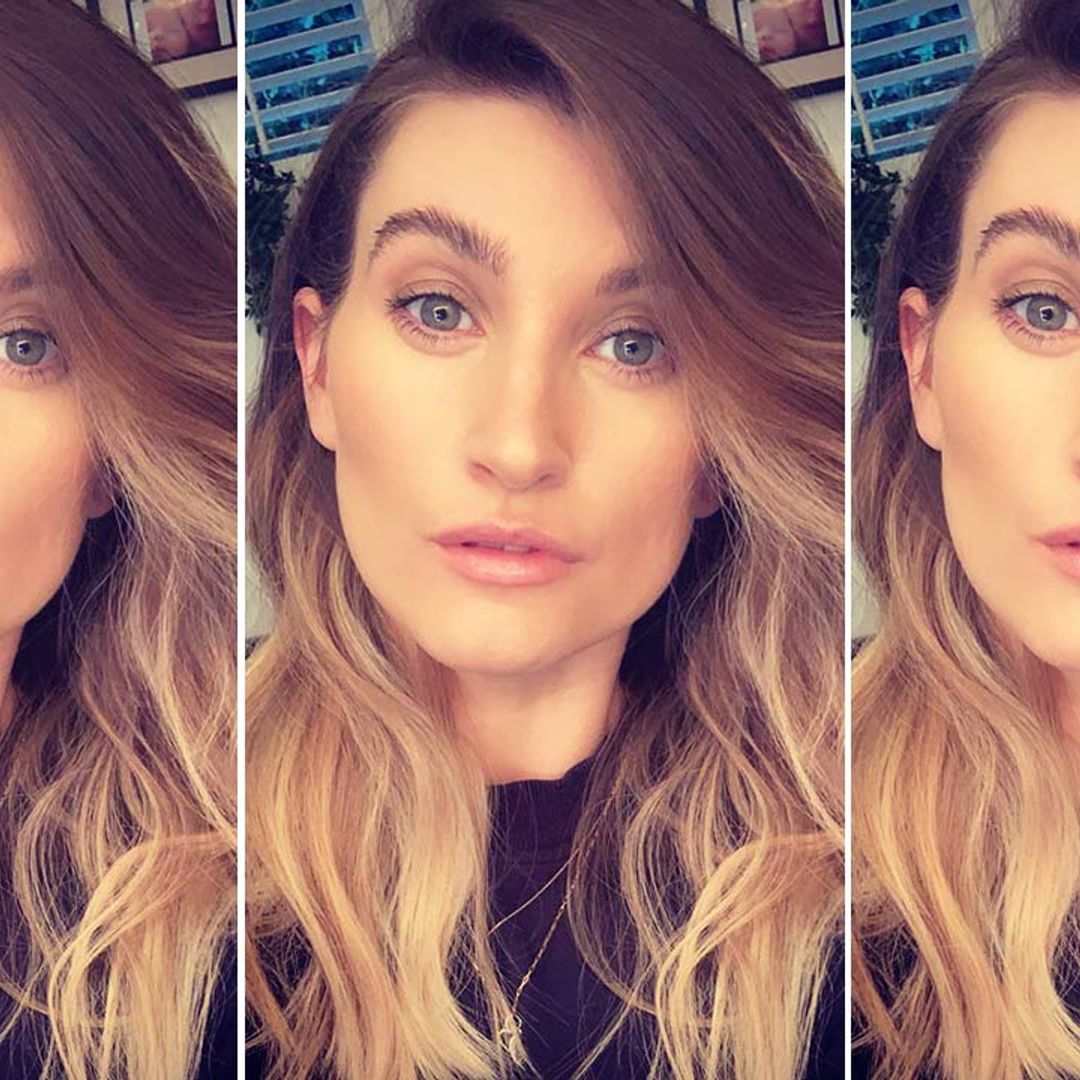 Charley Webb looks gorgeous in tiny denim shorts and lace bodysuit