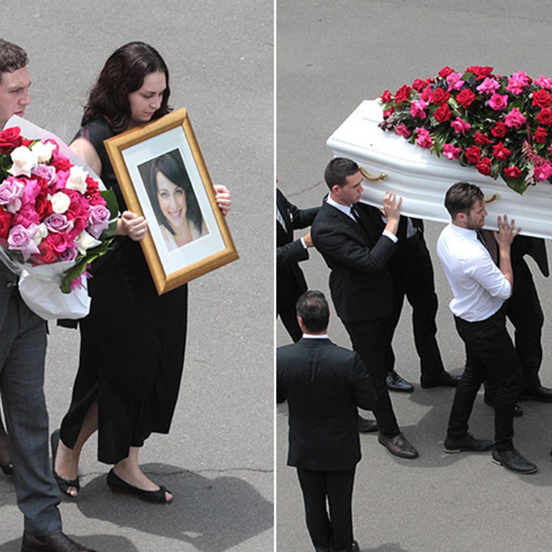 Jessica Falkholt's funeral takes place weeks after her parents and sister laid to rest