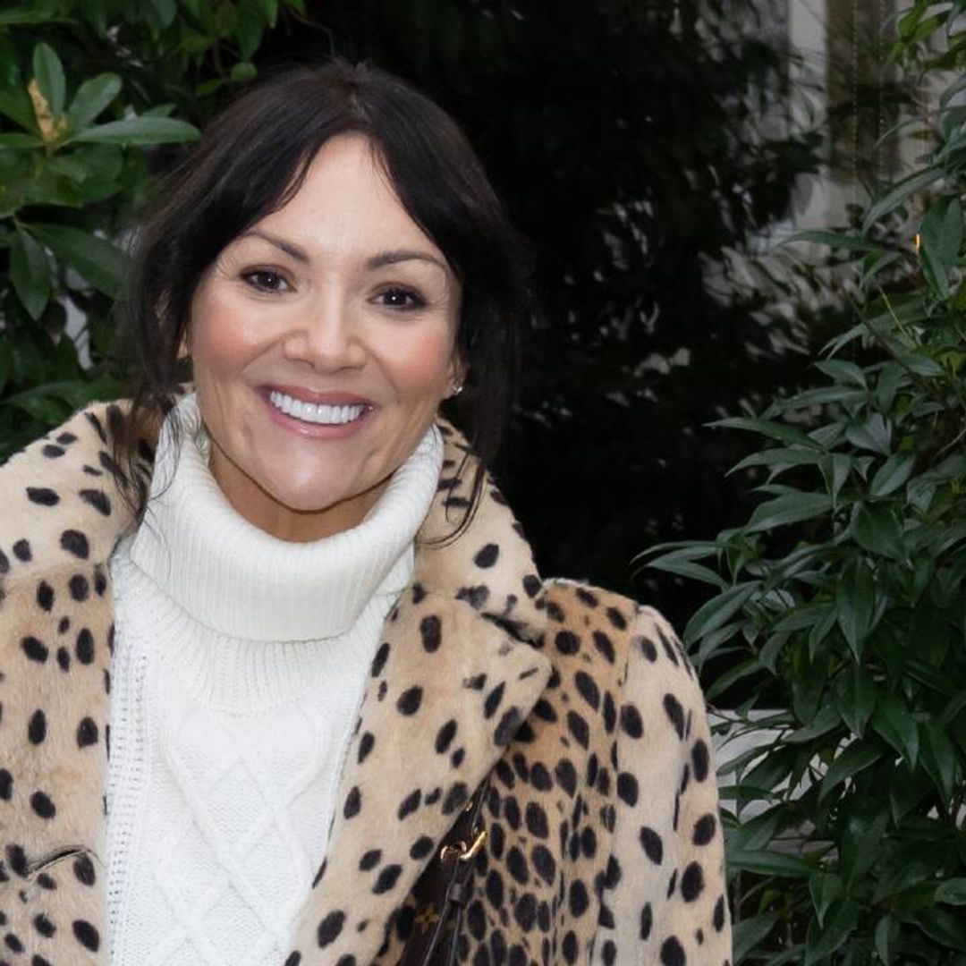 Martine McCutcheon looks incredible in leather mini skirt as she makes rare appearance with son Rafferty