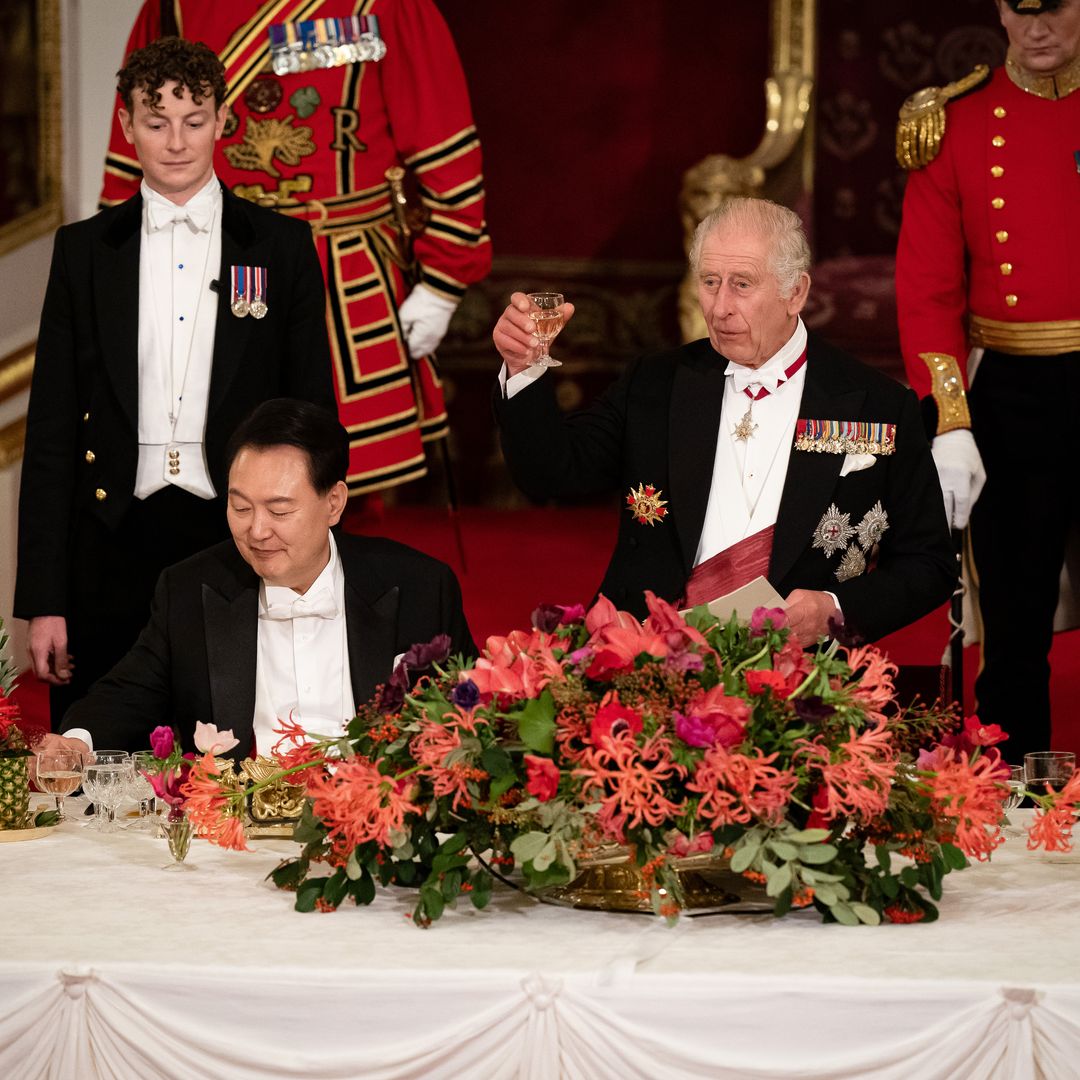 King Charles and Queen Camilla lead royal family at glittering state banquet 