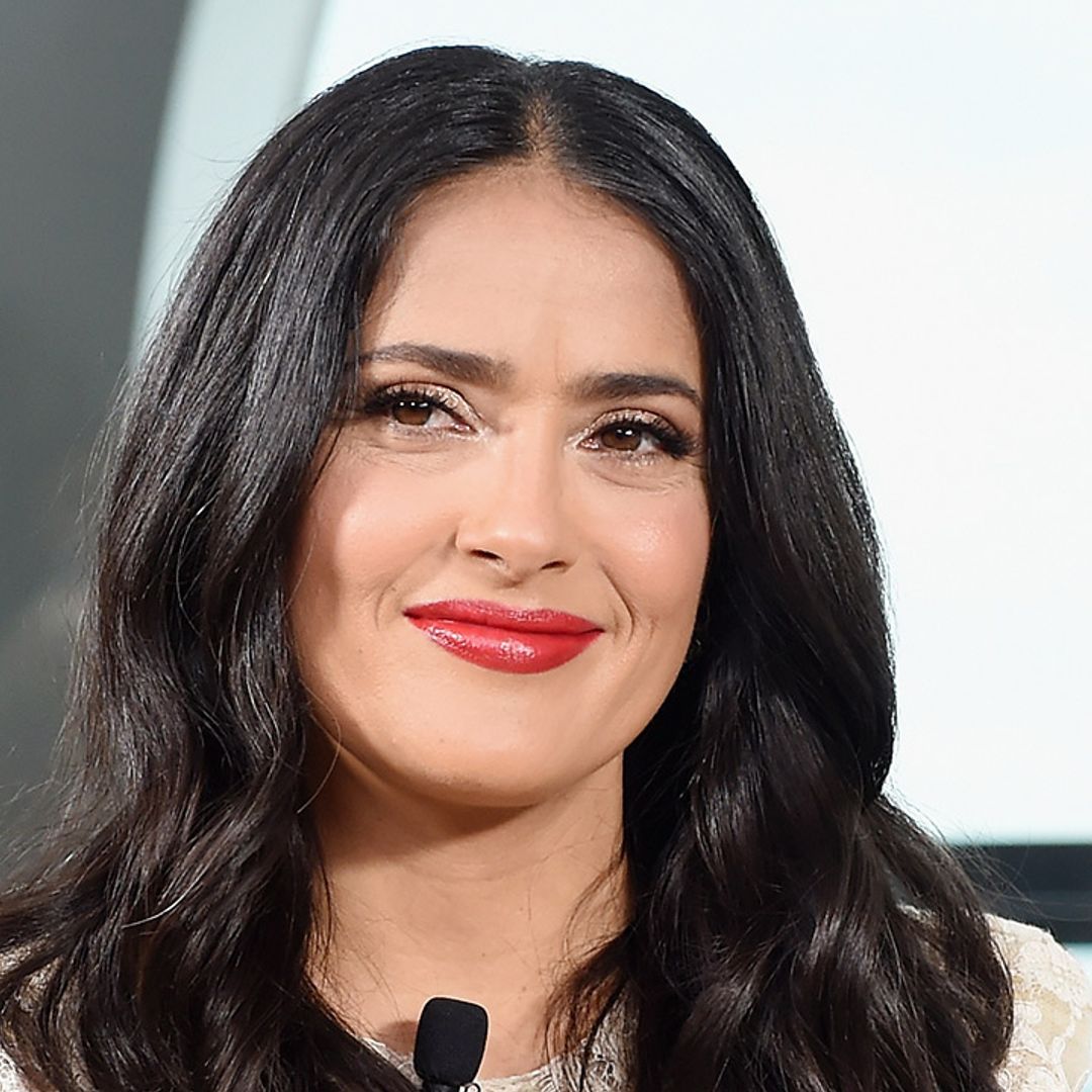 Salma Hayek wows in plunging sequin gown after revealing 'naughty and illegal' habit