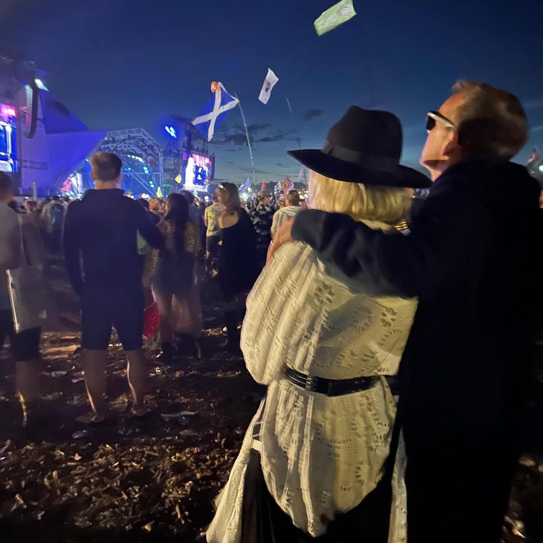 Holly and her beau Dan at Glastonbury 