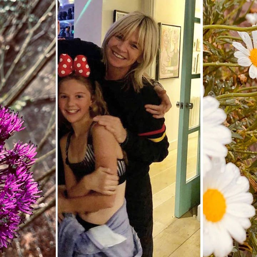 Zoe Ball shows off blossoming garden with help from daughter Nelly