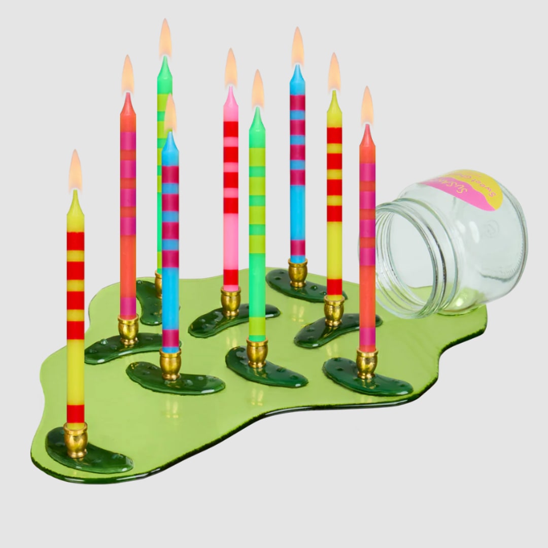 Pickle Jar Menorah