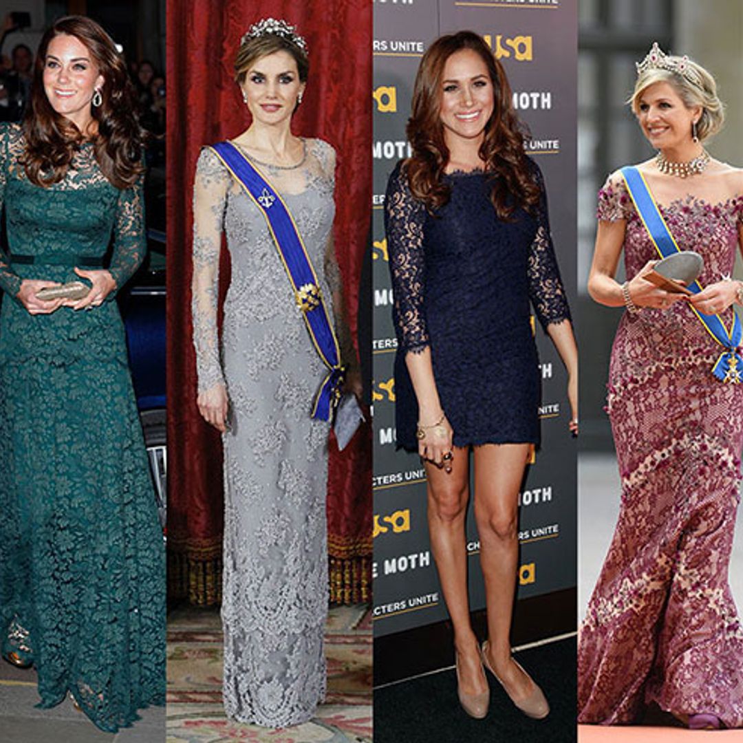 Let these royals give you a lesson in how to wear lace this party season