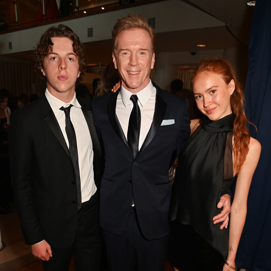 Damian Lewis steps out with rarely seen lookalike children