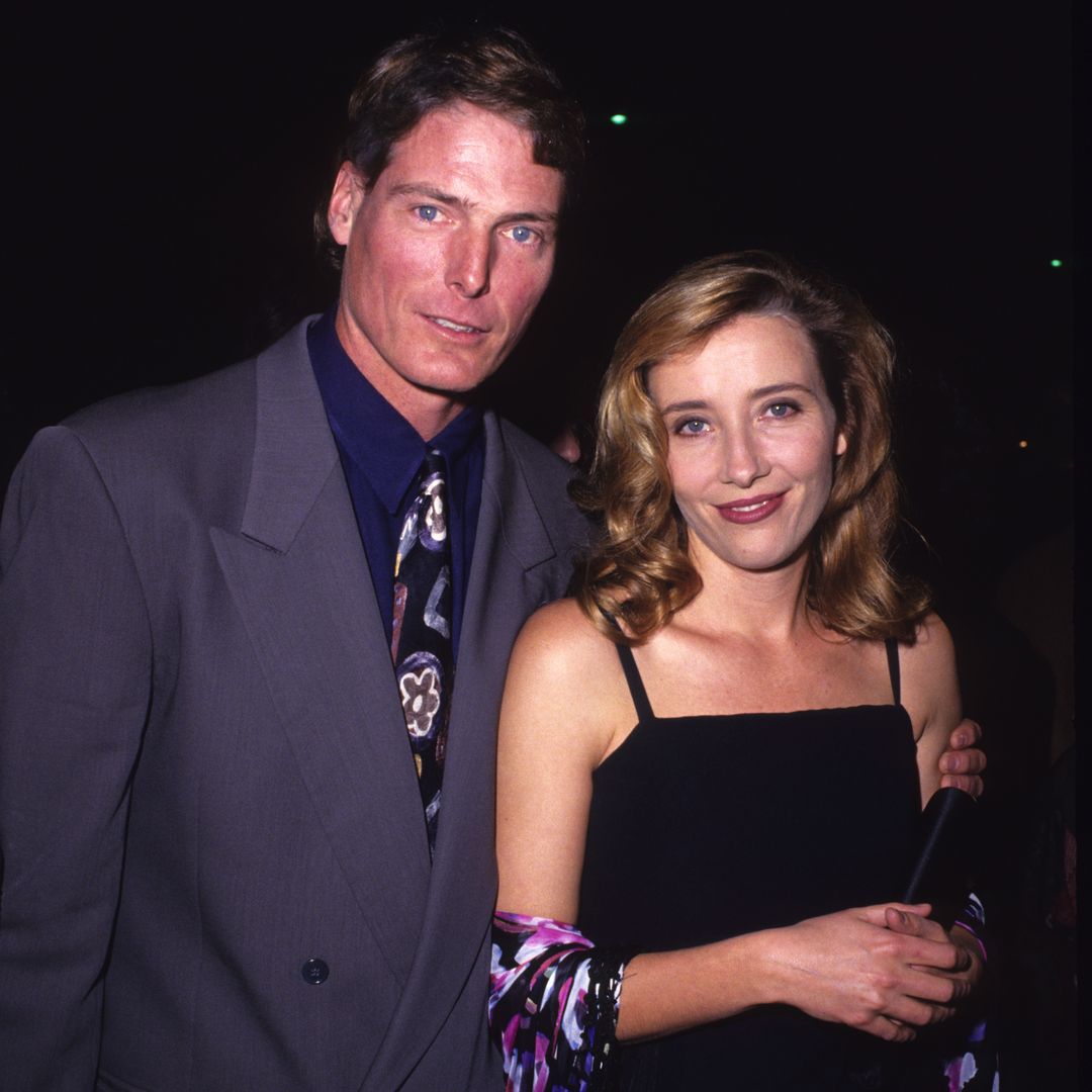 Christopher Reeve and Emma Thompson during Christopher Reeve File Photos in Los Angeles, California, United States. (Photo by S. Granitz/WireImage)