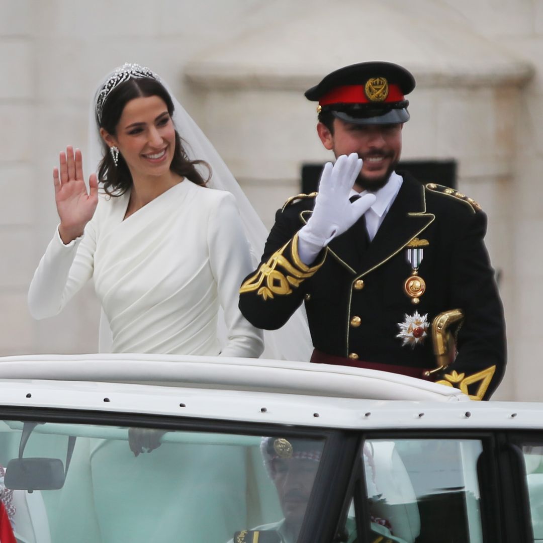 Princess Rajwa of Jordan breaks with tradition in ultra modern wedding outfit