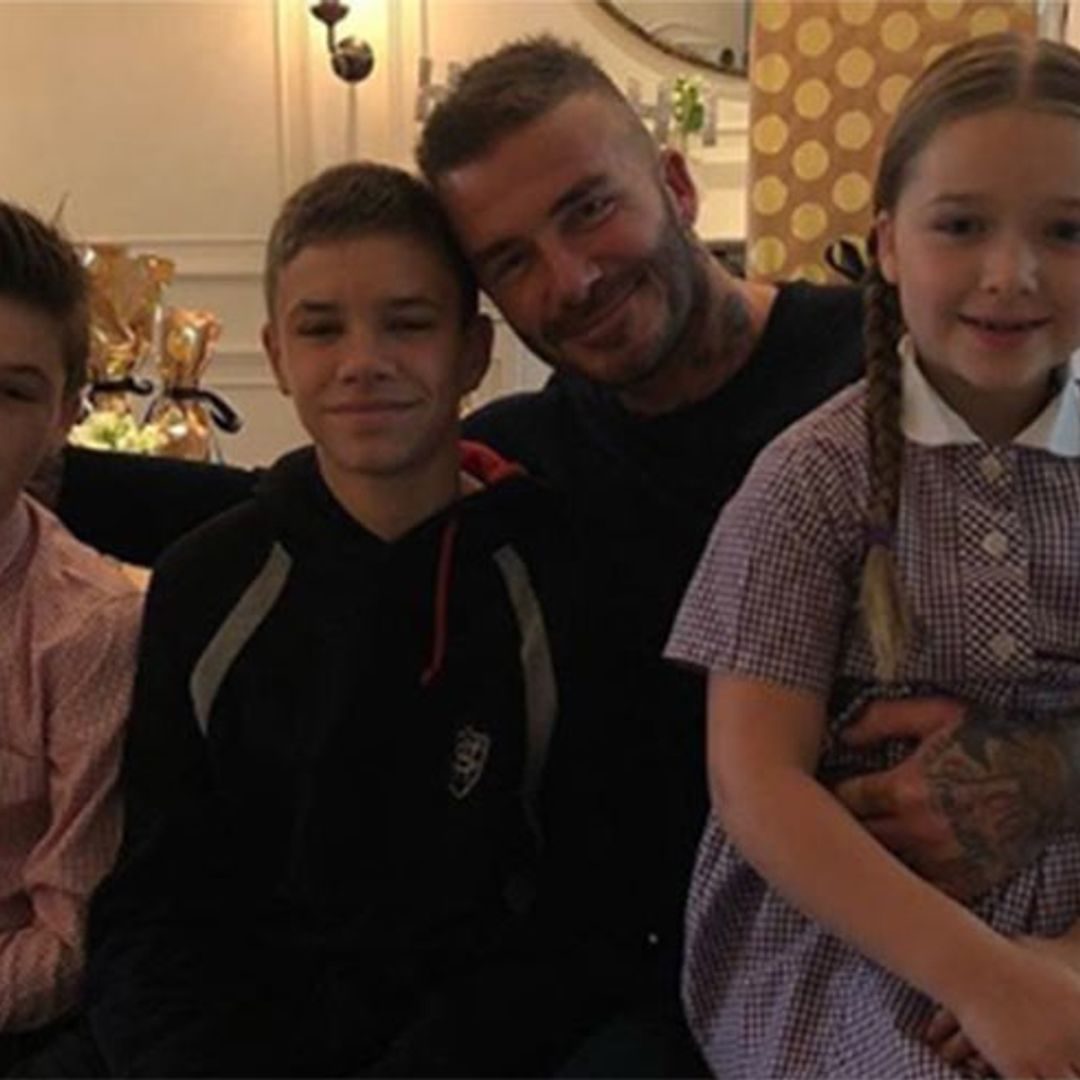 Watch Harper Beckham's sweet video message to dad David on his birthday