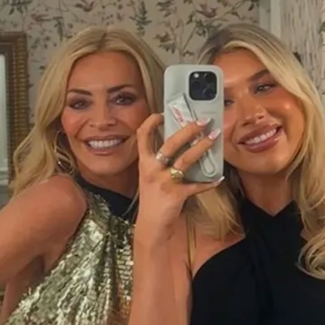 Tess Daly poses with her lookalike daughter Phoebe on a Christmas night out