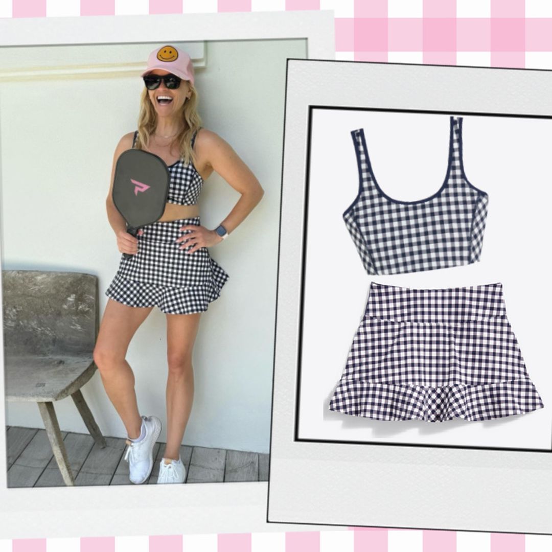Reese Witherspoon's gingham pickleball outfit is perfect and I found it on sale
