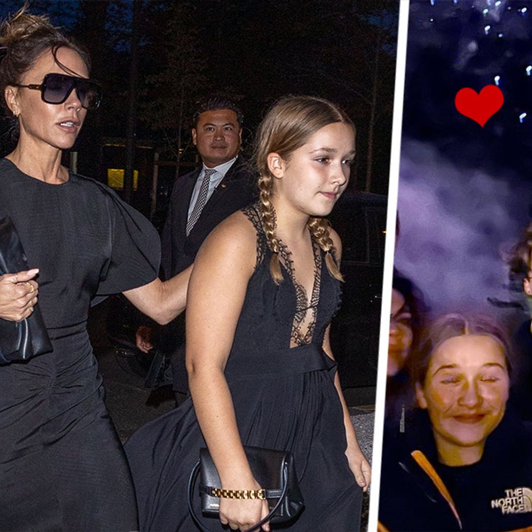 Harper Beckham wraps up warm for NYE fireworks show wearing £280 stylish puffer coat 