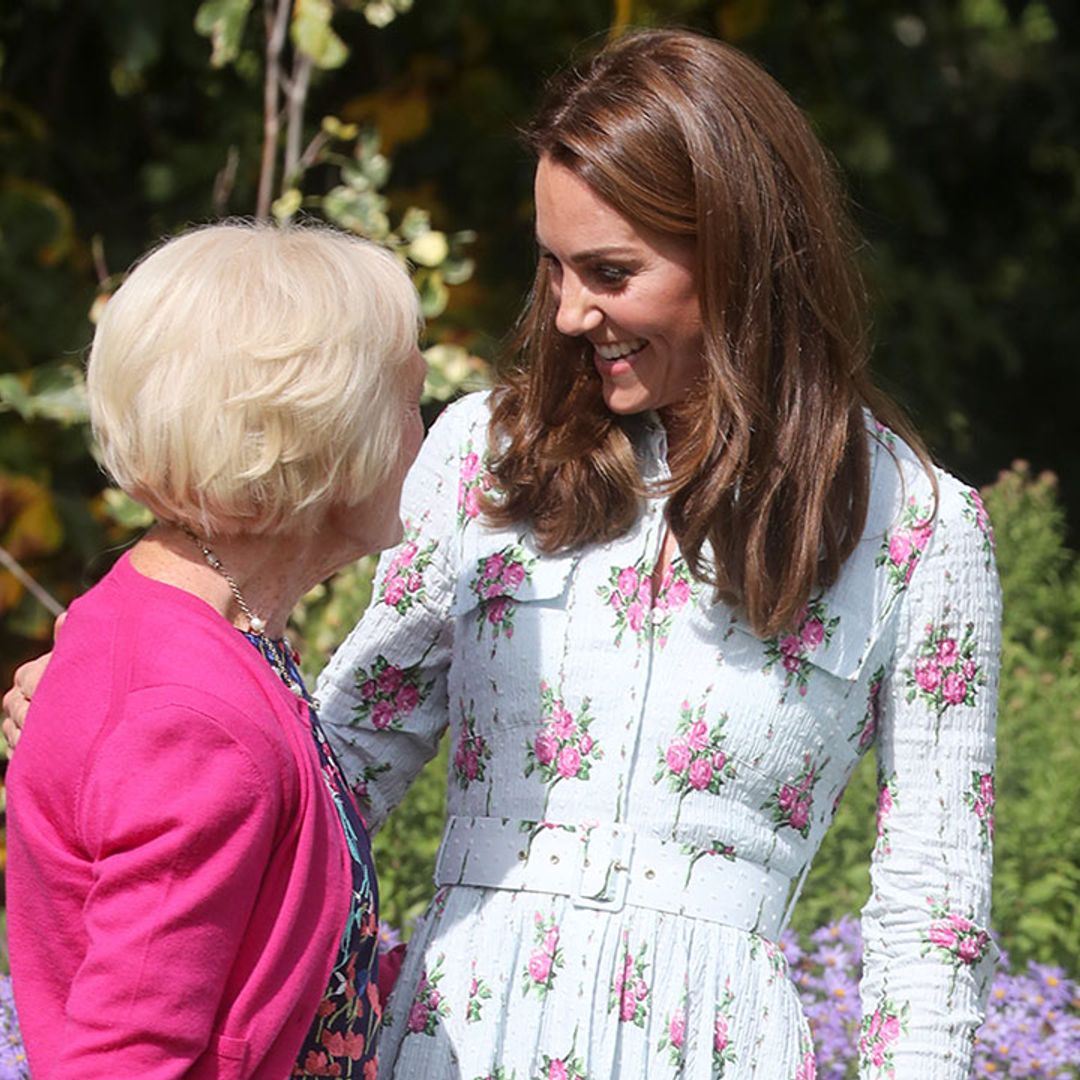 Kate Middleton and Mary Berry share a sweet joke at Back to Nature garden in Woking - best photos