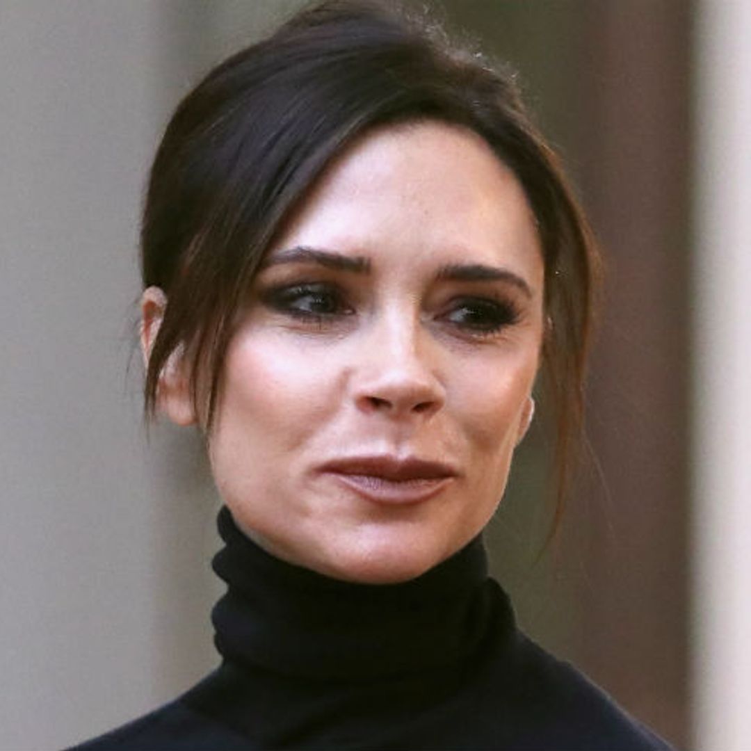 Victoria Beckham shows sense of humour as she styles her foot brace