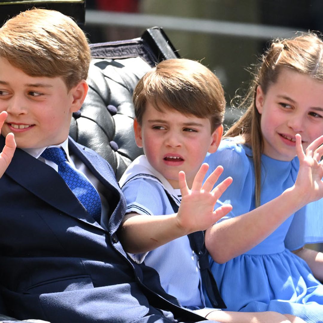 Prince George, Princess Charlotte and Prince Louis are unexpected style icons at Queen's parade