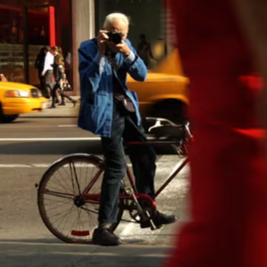 Bill in action, photographing a NYC local