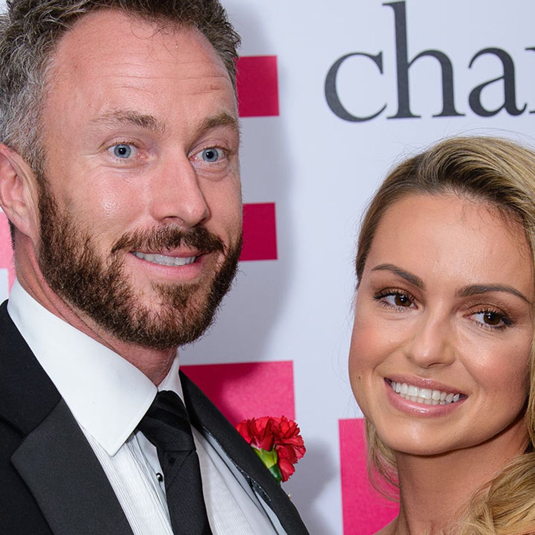 Ola Jordan shows off her blossoming baby bump at charity event with husband James