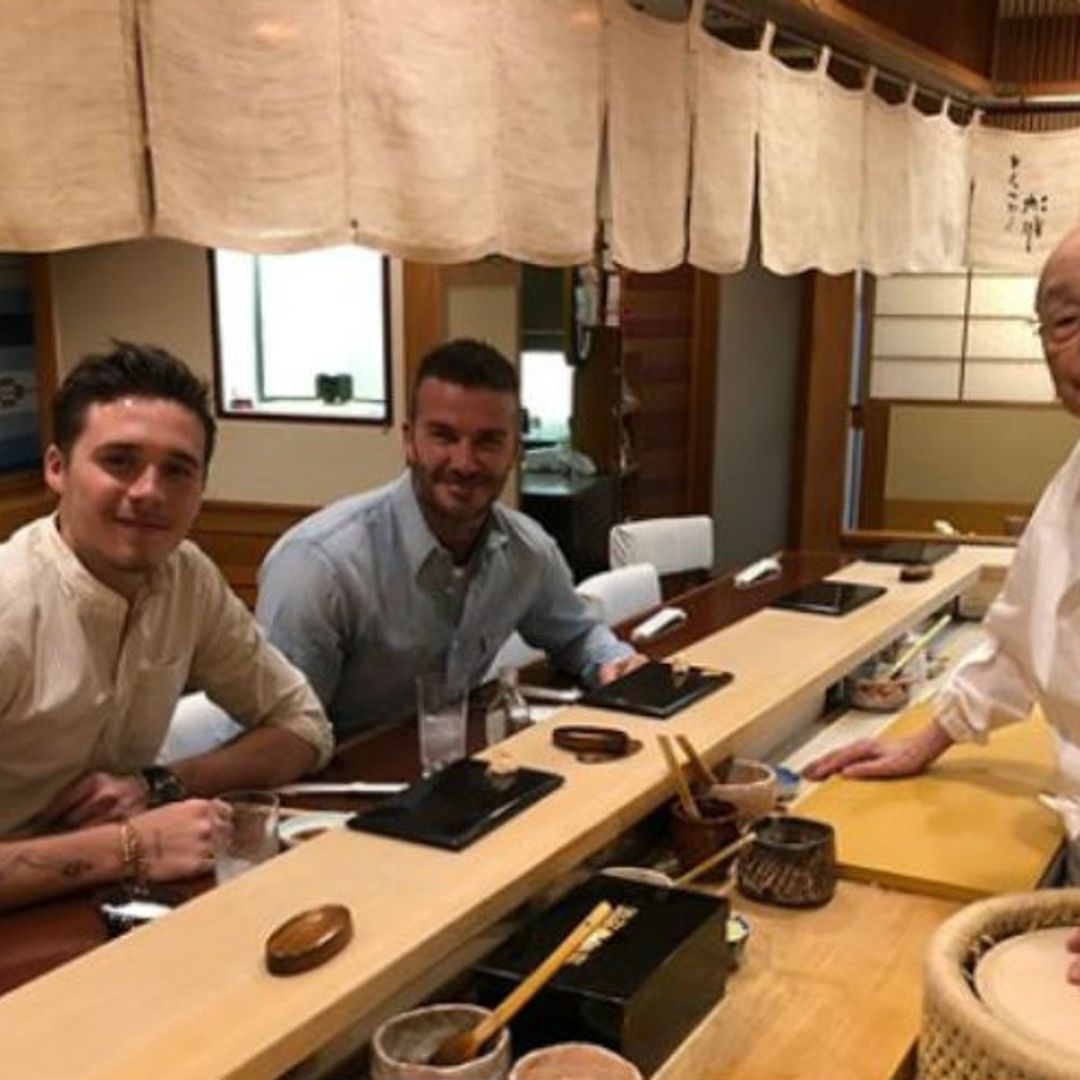 David Beckham treats son Brooklyn to dinner at triple Michelin Star restaurant in Tokyo