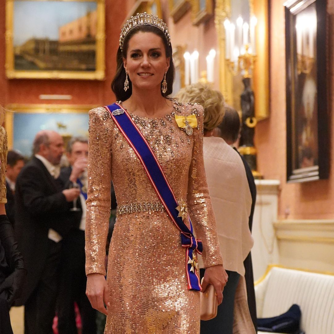 Princess Kate is bewitching in favourite tiara and Jenny Packham gown for glam London reception