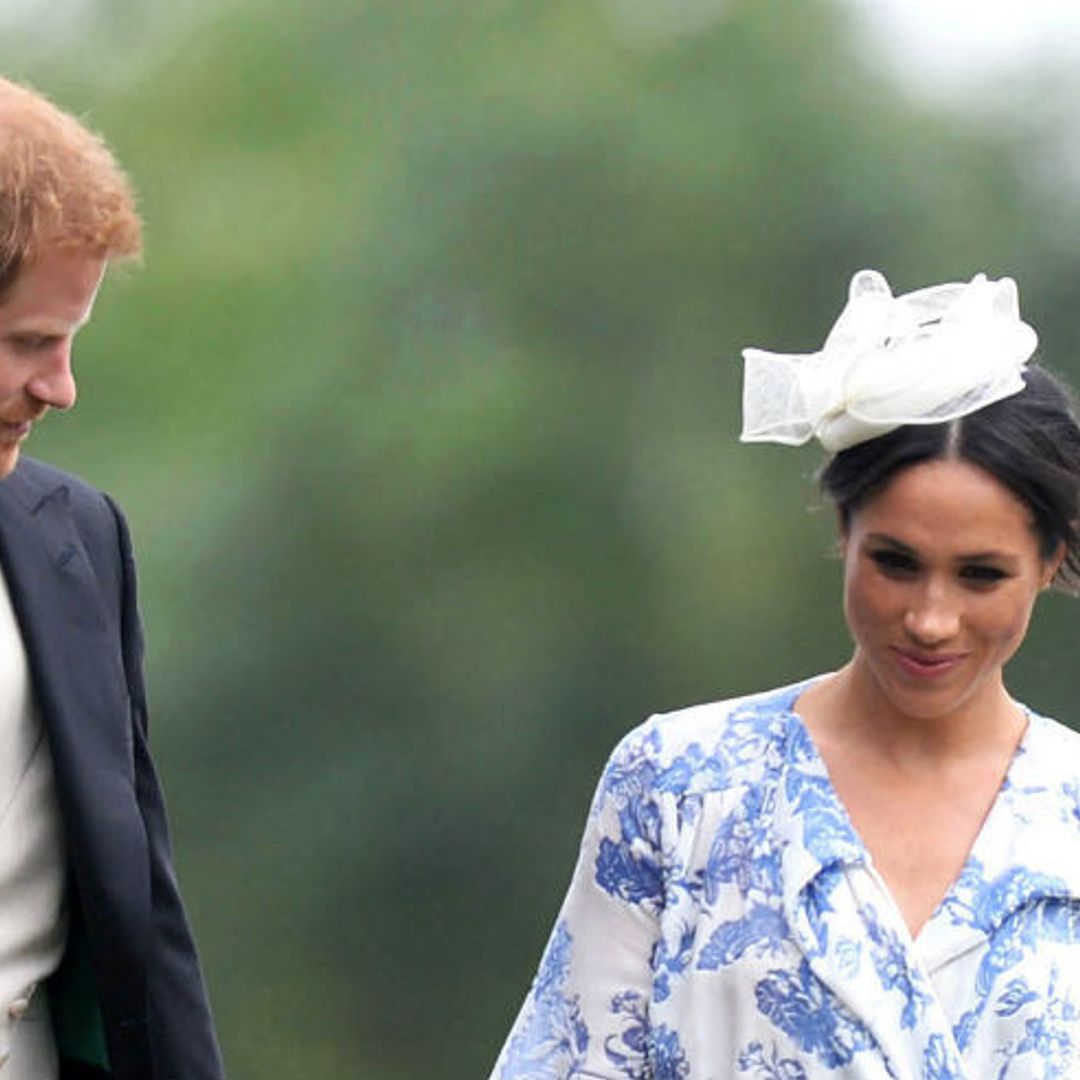 Prince Harry and Meghan Markle wear co-ordinating outfits to the wedding of Princess Diana's niece
