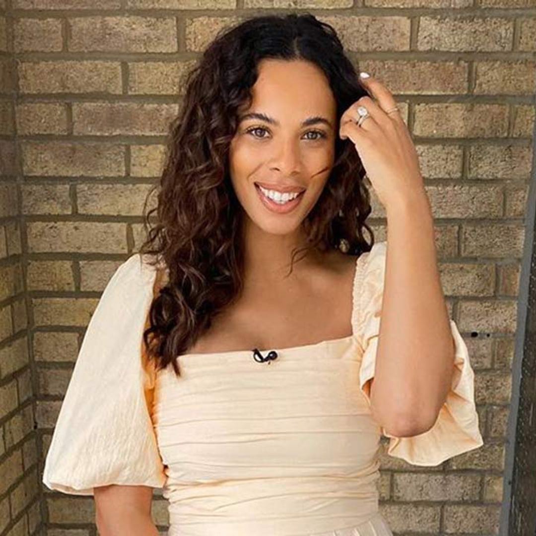 Rochelle Humes' peach dress is giving us that Friday feeling!