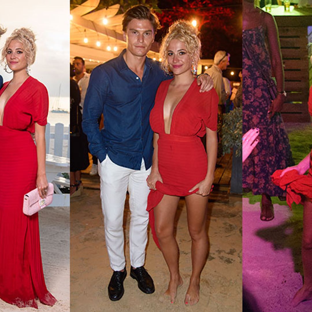 Pixie Lott's red beach dress on her holiday in Barbados will make you want to book a flight right this second