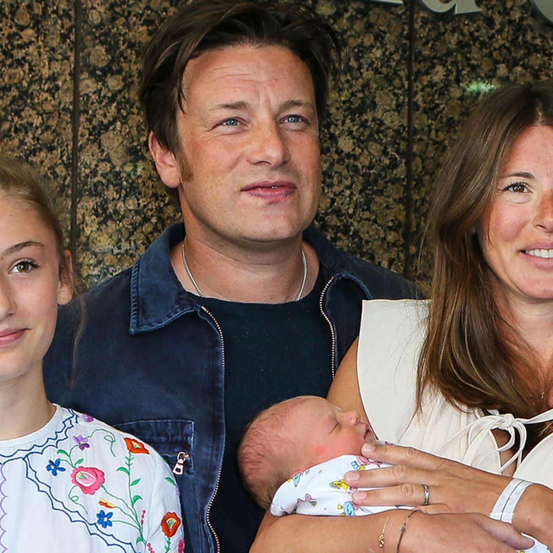 Jools Oliver shares never-before-seen photo from hospital after welcoming son River