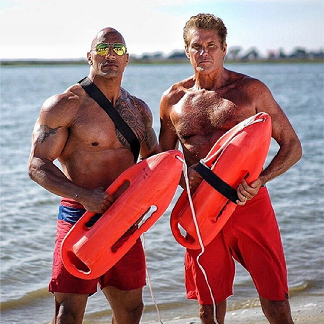 The Rock and Zac Efron share an exclusive first look at Baywatch the movie
