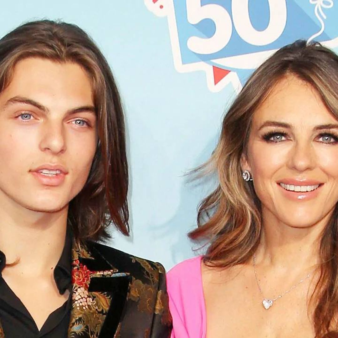 Elizabeth Hurley stuns in a floral dress as son Damian pays sweet tribute