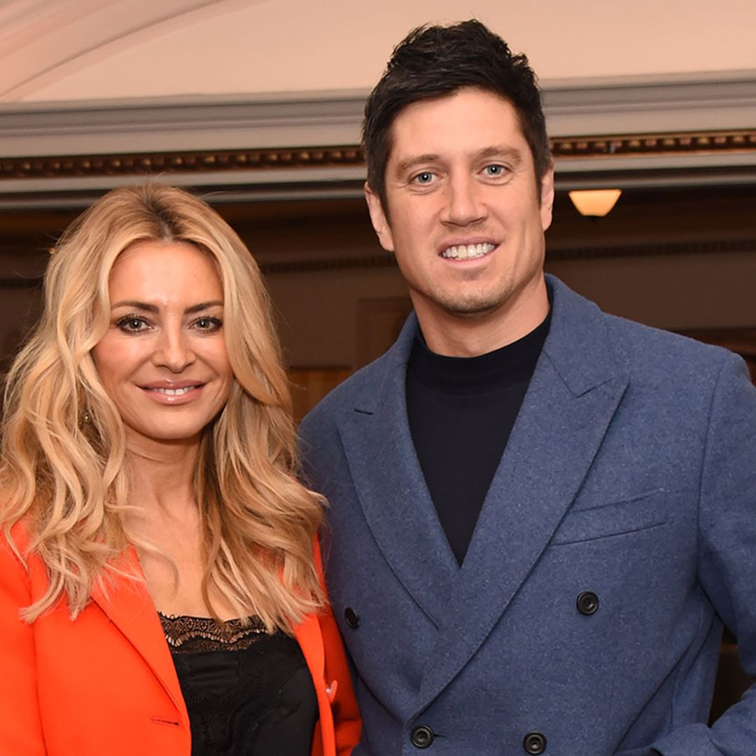 Tess Daly stuns in black top in romantic snap with husband Vernon Kay
