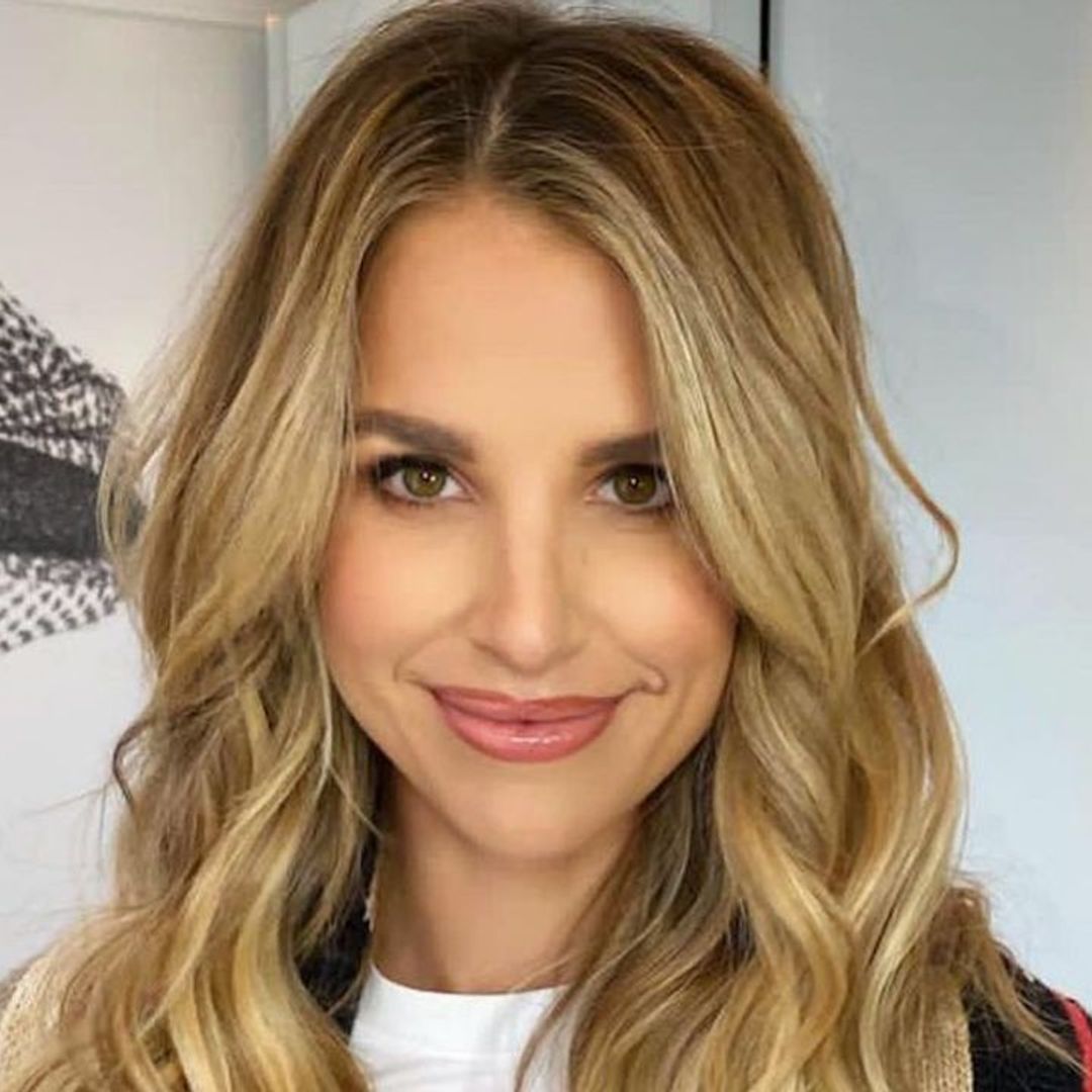 Vogue Williams looks incredible in her flattering cut-out sports bra