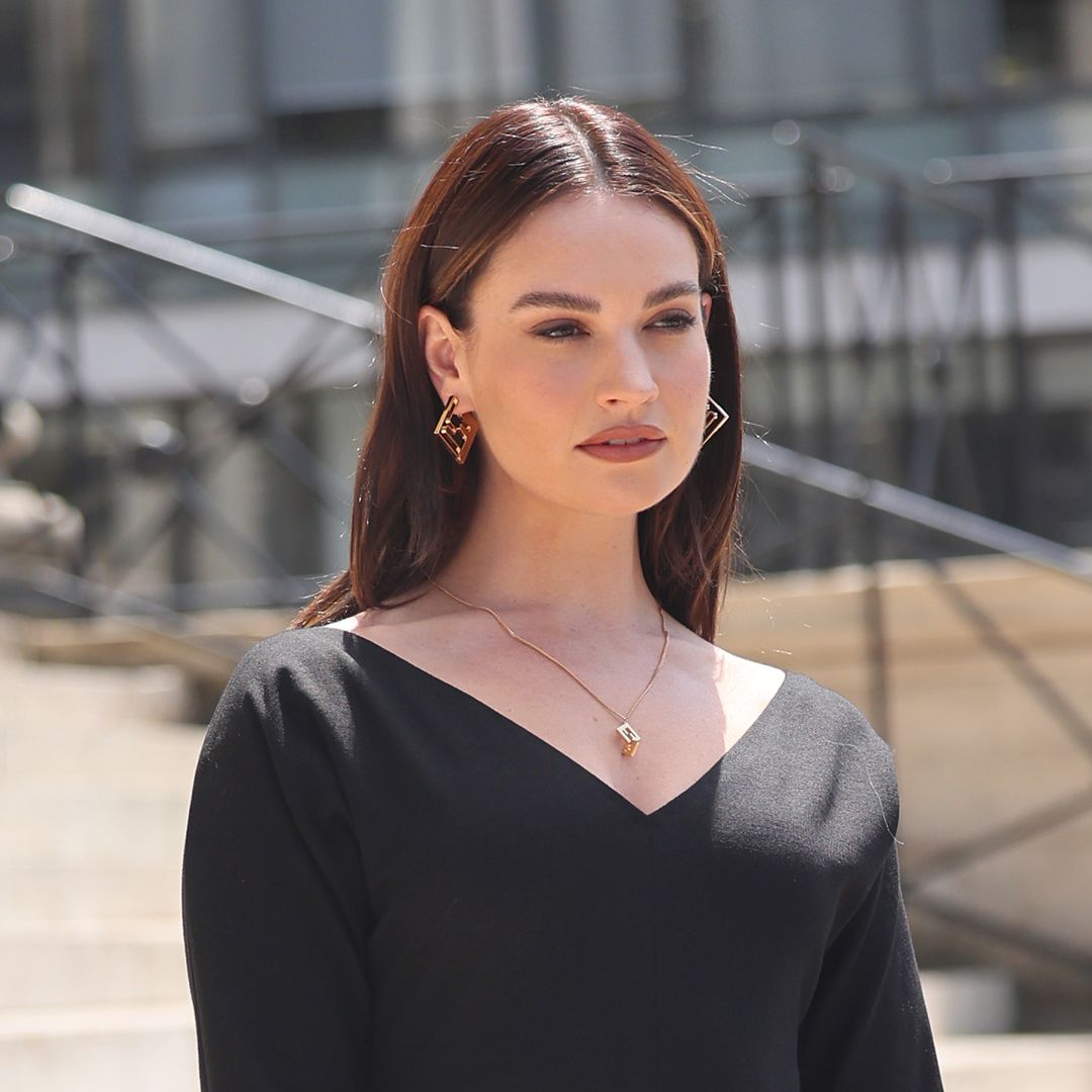 Lily James dazzles at Fendi couture show in the ultimate little black dress
