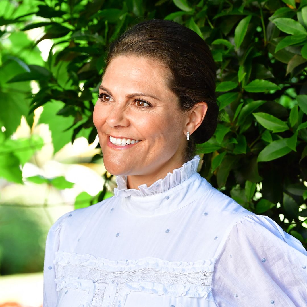 Crown Princess Victoria is a vision in bridal white gown for family christening