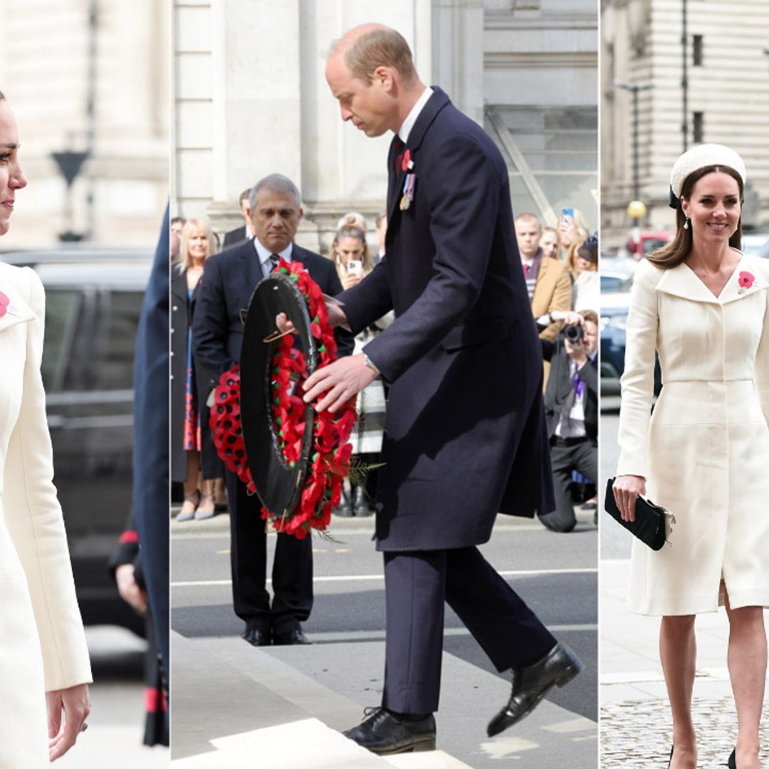 Kate Middleton makes surprise appearance with Prince William for poignant Anzac Day service – best photos