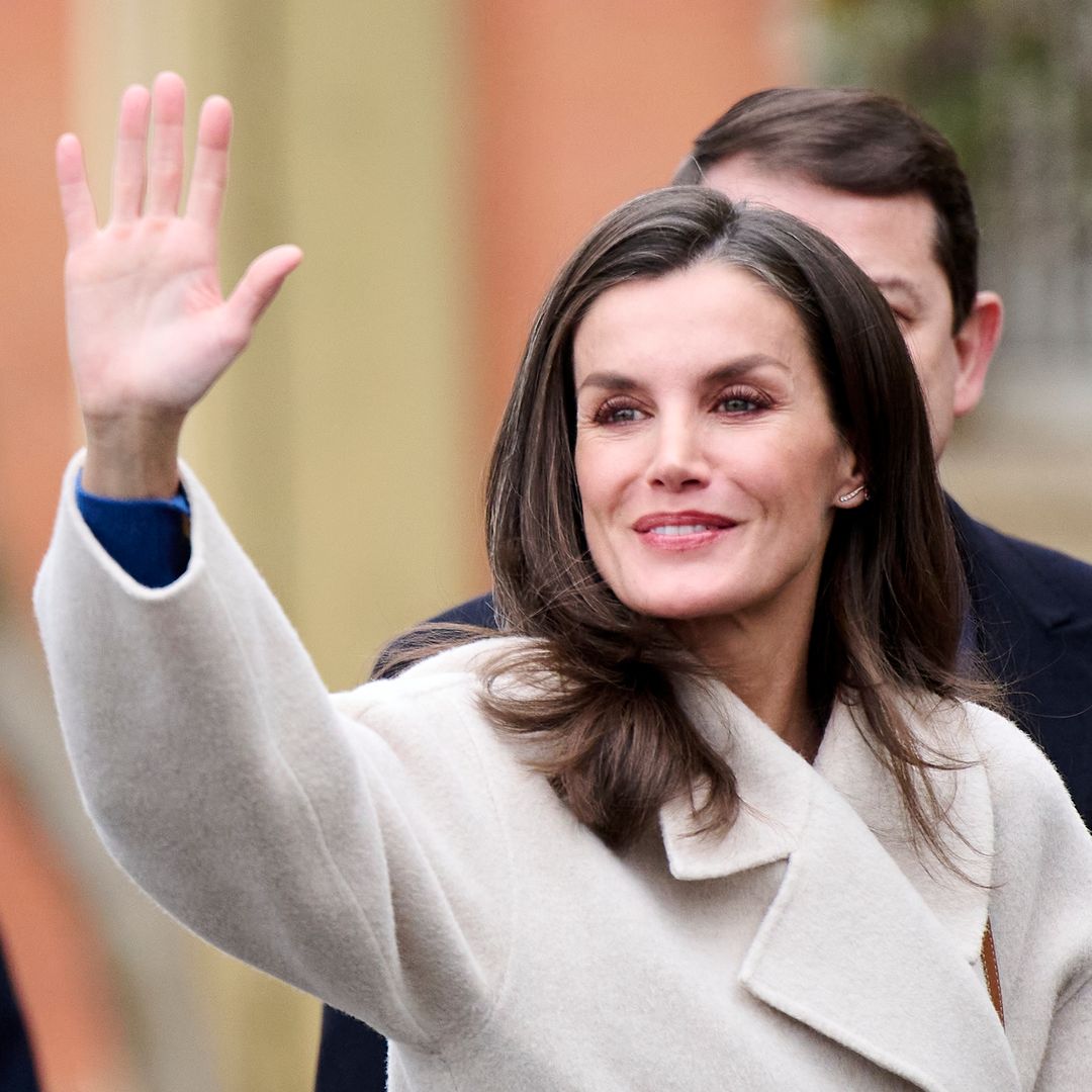Queen Letizia wows in waist-cinching trousers and gorgeous boots