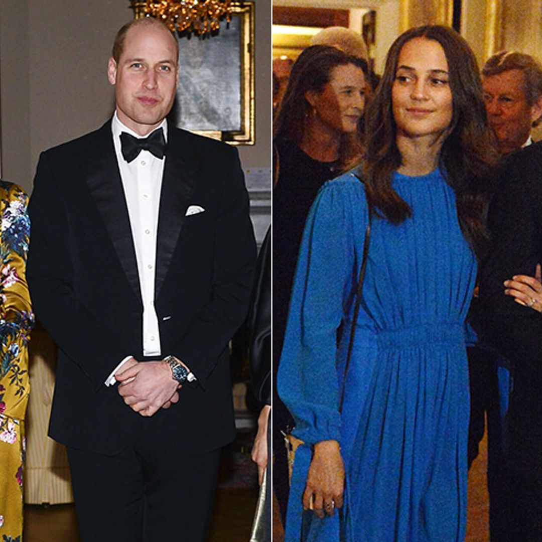 Alicia Vikander reveals what she and Prince William spoke about at gala